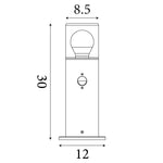 Searchlight Electric Colorado LED Outdoor Bollard, Aluminium and Polycarbonate 39240BK-300PIR
