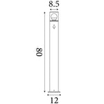 Searchlight Electric Colorado LED Outdoor Bollard, Aluminium and Polycarbonate 39240BK-800PIR
