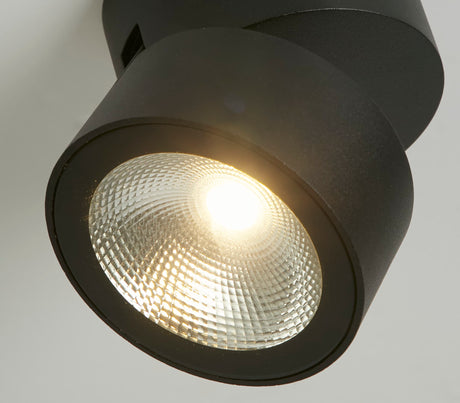 Searchlight Electric Manhattan LED Wall Light, Aluminium with Clear Glass 39330BK