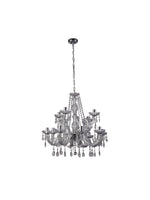 Searchlight Electric Marie Therese 12Lt Chandelier - Chrome Metal & Clear Acrylic 399-12
