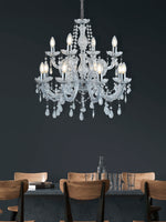 Searchlight Electric Marie Therese 12Lt Chandelier - Chrome Metal & Clear Acrylic 399-12