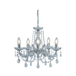Marie Therese  5Lt Pendant - Chrome Metal & Clear Acrylic