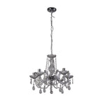 Searchlight Electric Marie Therese  5Lt Pendant - Chrome Metal & Clear Acrylic 399-5