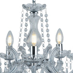 Searchlight Electric Marie Therese  5Lt Pendant - Chrome Metal & Clear Acrylic 399-5