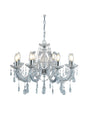 Marie Therese 8Lt Pendant - Chrome Metal & Clear Acrylic