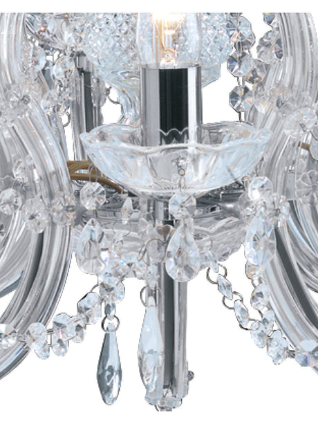 Searchlight Electric Marie Therese 8Lt Pendant - Chrome Metal & Clear Acrylic 399-8