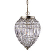Pineapple  Pendant  - Antique Brass Metal & Glass