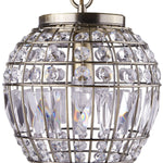 Searchlight Electric Pineapple  Pendant  - Antique Brass Metal & Glass 3991AB