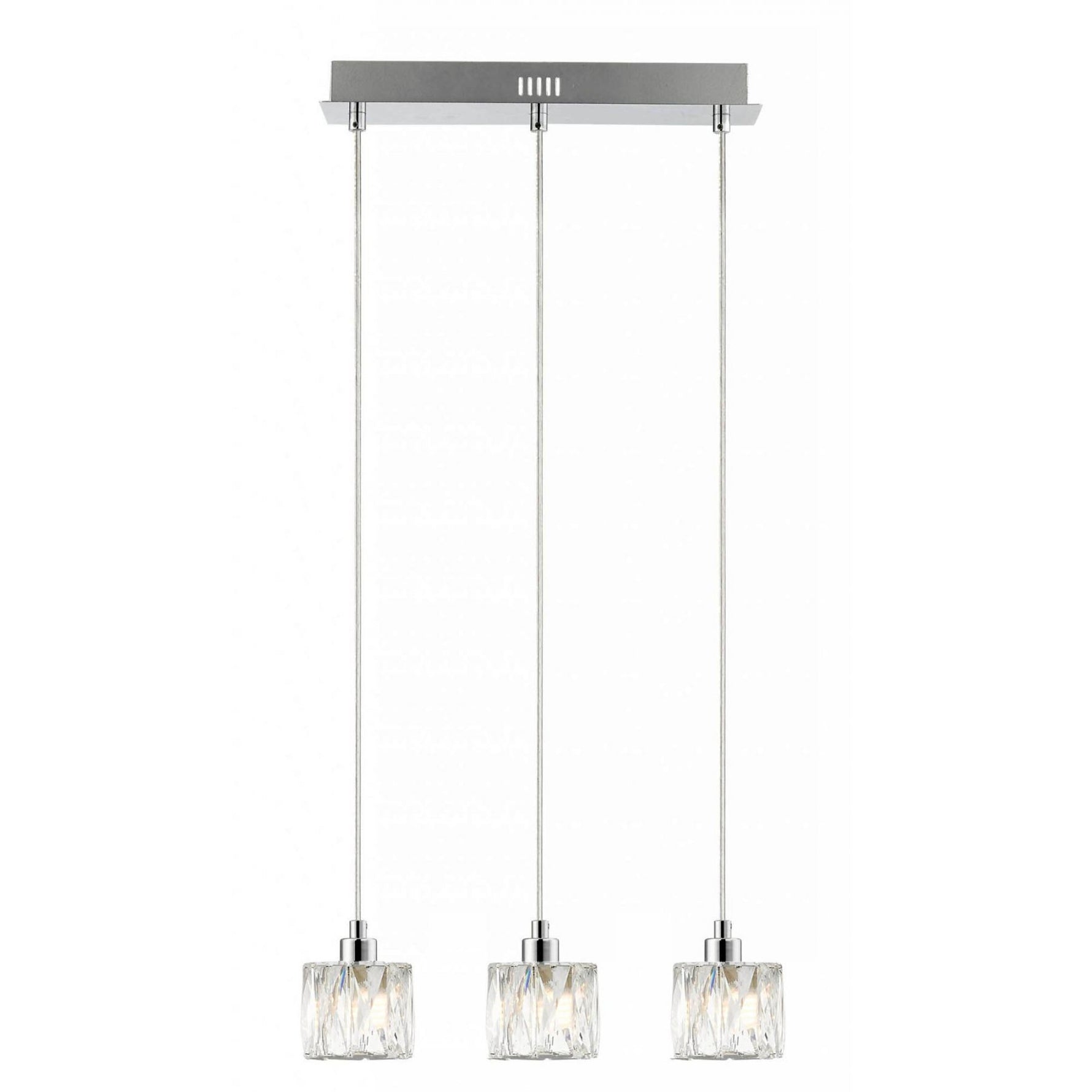 Magnalux Aurora 3 Light Extra Small Crystal Pendant Bar Part Number - AUR03XCH