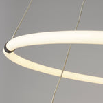 Searchlight Electric Revolve 2Lt Ring Pendant  - Black Metal & Opal Tubes 40176-2BK
