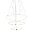 Revolve 3Lt Ring Pendant  - Black Metal & Opal Tubes