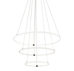 Revolve 3Lt Ring Pendant  - Black Metal & Opal Tubes