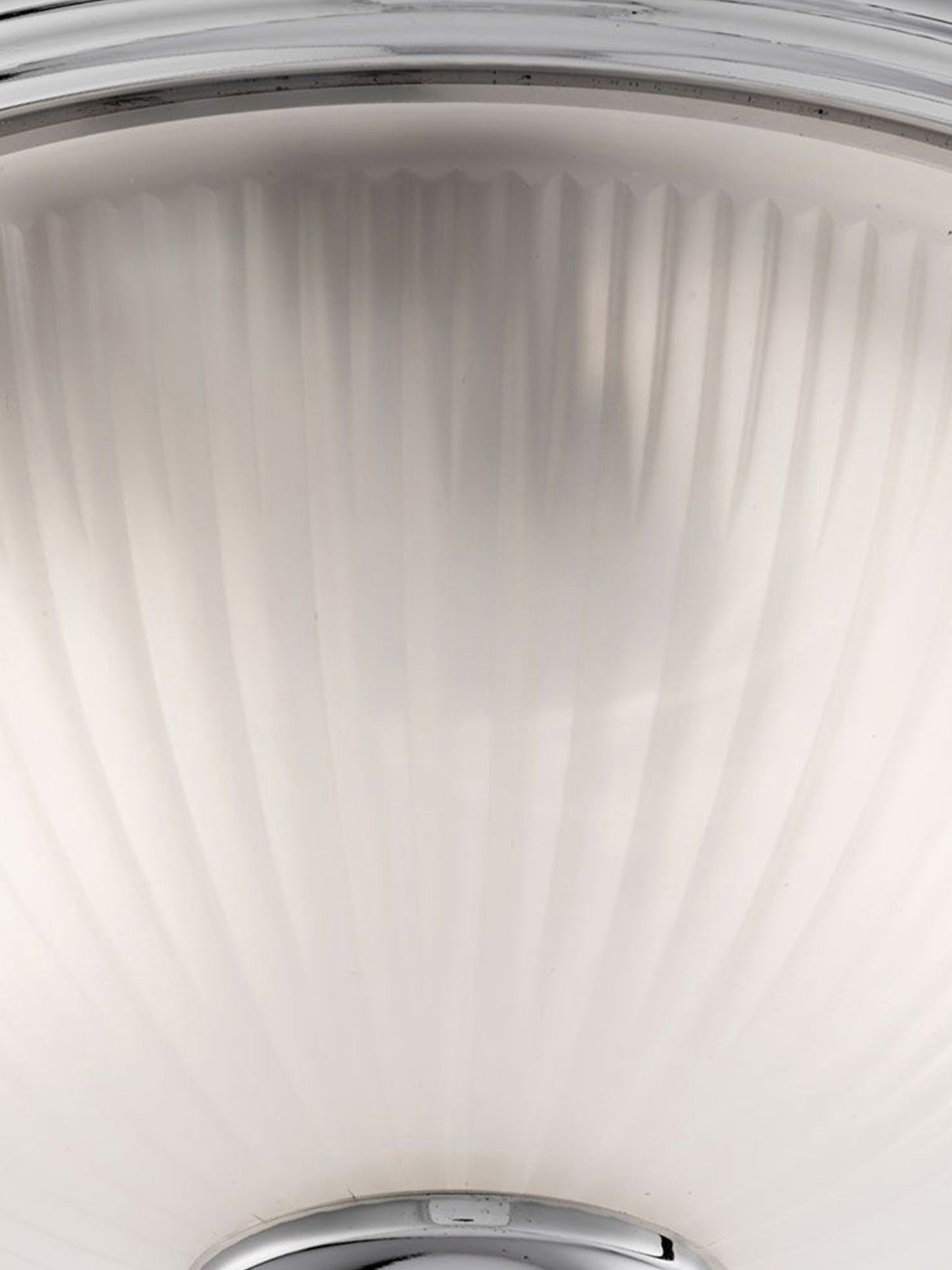 Searchlight Electric American Diner Flush - Satin Silver & Acid Glass 4042