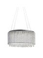 Elise II 8Lt Pendant - Chrome Metal & Clear Crystal
