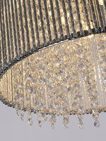 Searchlight Electric Elise II 8Lt Pendant - Chrome Metal & Clear Crystal 4048-8CC