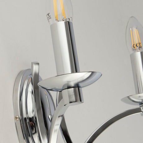 Searchlight Electric Ascot 2Lt Wall Light- Chrome 41312-2CC