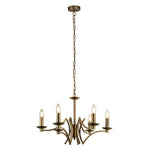 Searchlight Electric Ascot  6Lt Pendant - Antique Brass Metal 41312-6AB