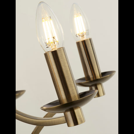 Searchlight Electric Ascot  6Lt Pendant - Antique Brass Metal 41312-6AB