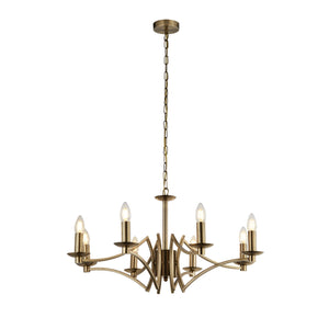 Ascot  8Lt Pendant - Antique Brass Metal
