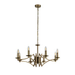 Searchlight Electric Ascot  8Lt Pendant - Antique Brass Metal 41312-8AB