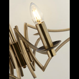 Searchlight Electric Ascot  8Lt Pendant - Antique Brass Metal 41312-8AB