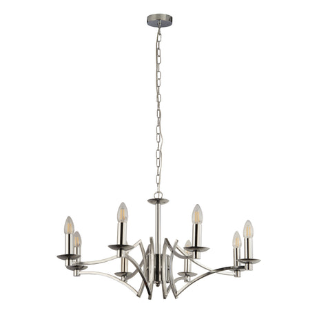 Searchlight Electric Ascot  8Lt Pendant - Chrome Metal 41312-8CC