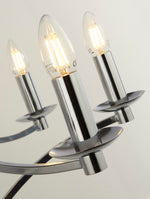 Searchlight Electric Ascot  8Lt Pendant - Chrome Metal 41312-8CC
