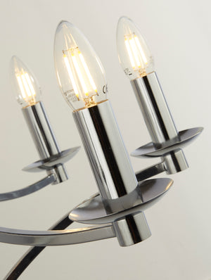 Searchlight Electric Ascot  8Lt Pendant - Chrome Metal 41312-8CC
