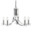 Ascona 5Lt Pendant - Chrome Metal & Glass