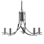 Searchlight Electric Ascona 5Lt Pendant - Chrome Metal & Glass 4165-5CC