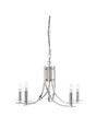 Ascona 5Lt Pendant -  Satin Silver & Clear Glass Sconces