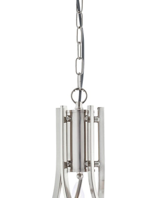 Searchlight Electric Ascona 5Lt Pendant -  Satin Silver & Clear Glass Sconces 4165-5SS