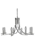 Searchlight Electric Ascona 8Lt Pendant - Chrome Metal & Glass 4168-8CC