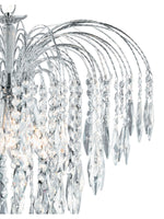 Searchlight Electric Waterfall 5Lt Pendant  - Chrome Metal & Crystal 4175-5