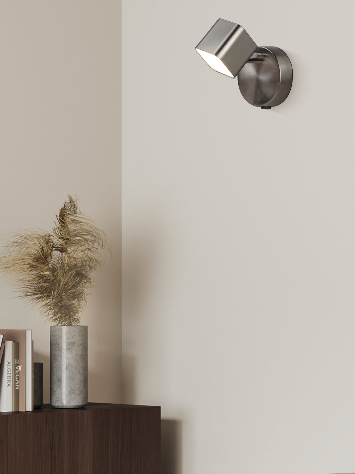Searchlight Electric Quad Spotlight Wall Light - Satin Silver Metal 4231SS