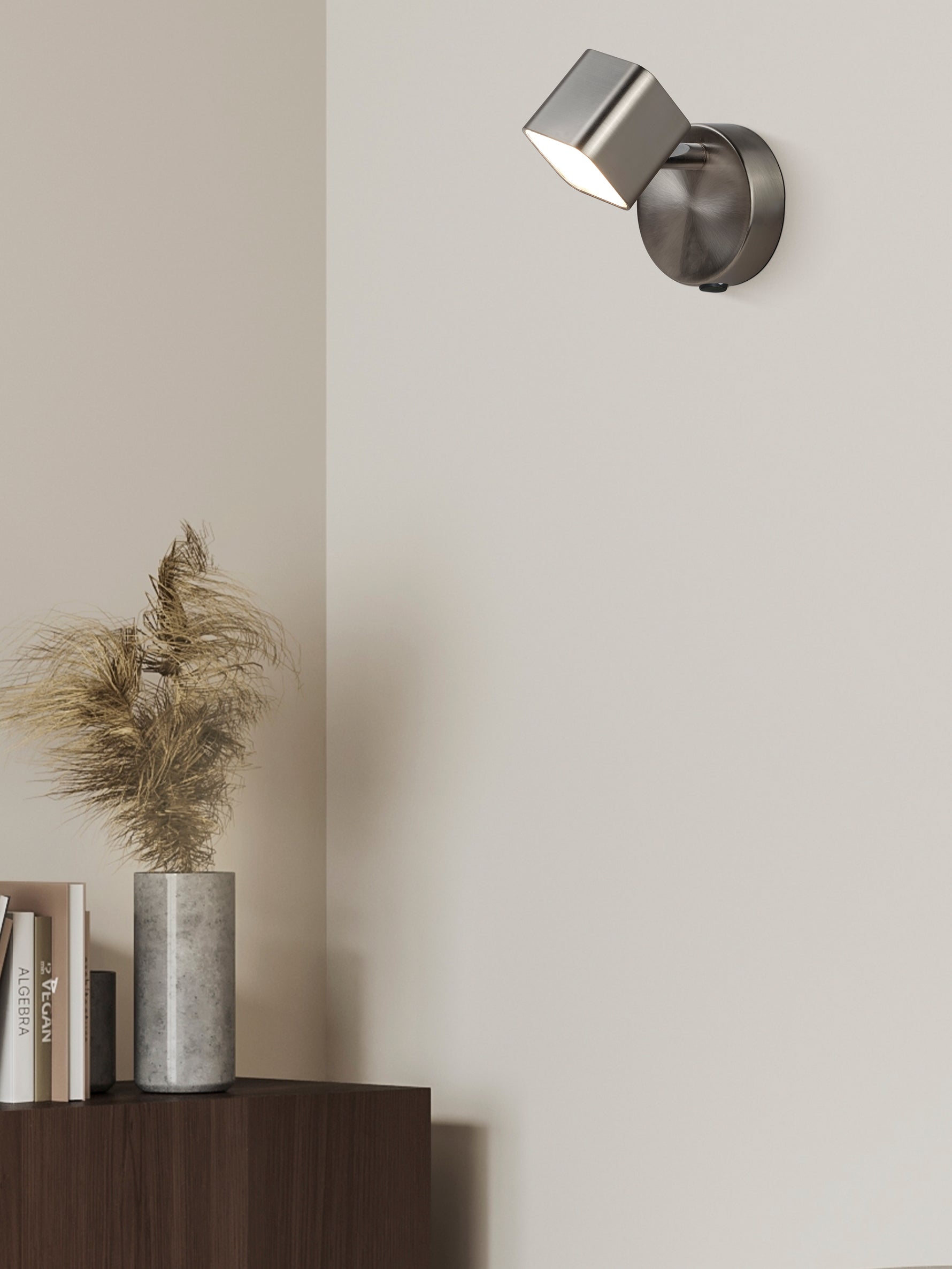 Searchlight Electric Quad Spotlight Wall Light - Satin Silver Metal 4231SS