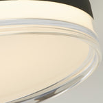 Searchlight Electric Cyprus LED Flush, Black Metal and Clear Acrylic 42651-30BK