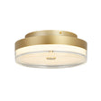 Cyprus LED Flush, Gold Metal and Clear Acrylic