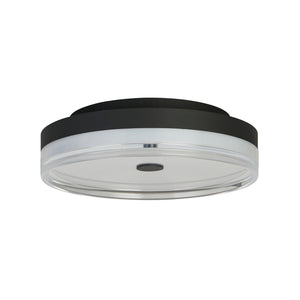 Searchlight Electric Cyprus LED Flush, Black Metal and Clear Acrylic 42651-40BK