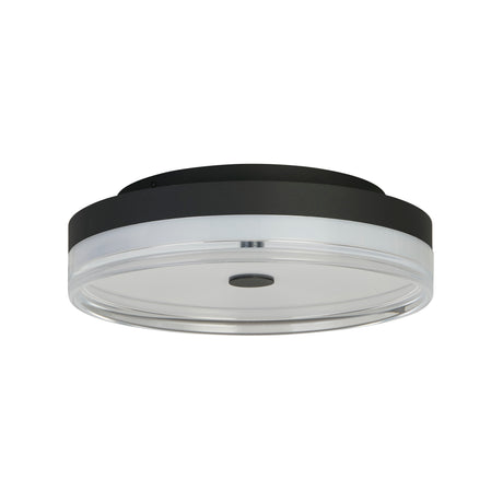 Searchlight Electric Cyprus LED Flush, Black Metal and Clear Acrylic 42651-40BK