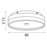 Searchlight Electric Cyprus LED Flush, Black Metal and Clear Acrylic 42651-40BK