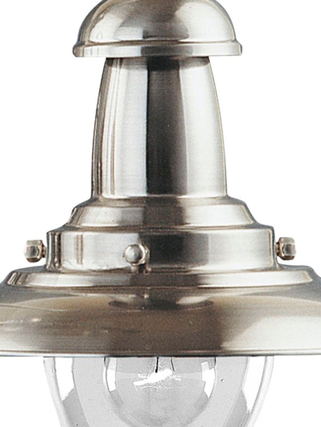 Searchlight Electric Fisherman Pendant  - Satin Silver Metal & Glass 4301SS
