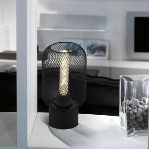 Eglo EU WRINGTON Table Lamp – Vintage Black Steel, E27, Inline Switch, Indoor Lighting
