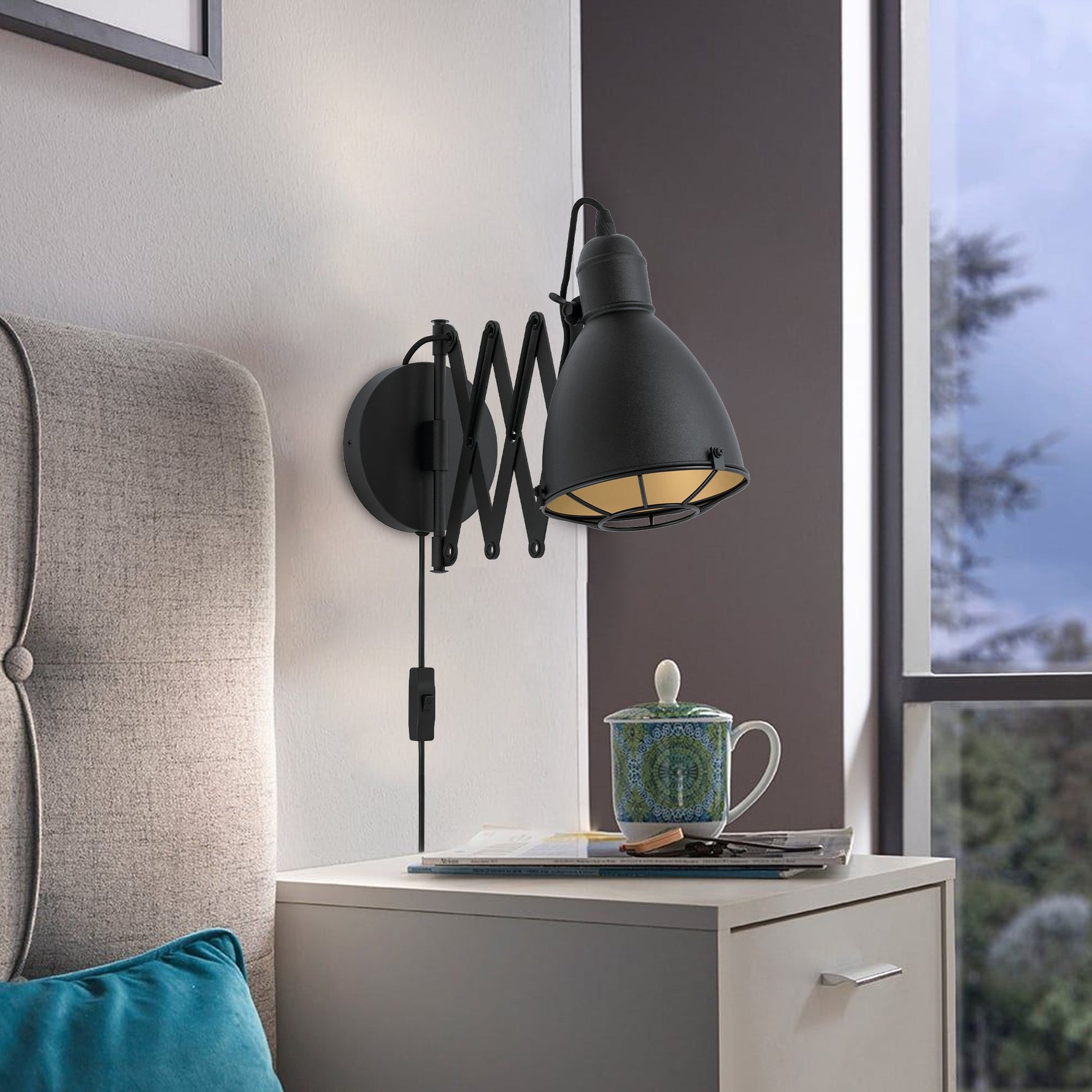 Eglo EU Gatebeck Single Spotlight E14 Wood Black product image - Endon Lighting from First Light Direct with great prices and fast UK delivery