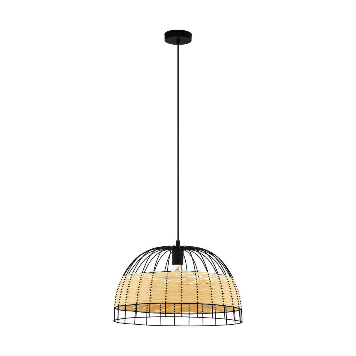 Eglo EU Anwick Single Pendant Light E27 Black