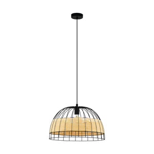 Eglo EU Anwick Single Pendant Light E27 Black