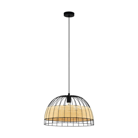 Eglo EU Anwick Single Pendant Light E27 Black
