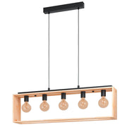 Eglo EU Famborough 5 Set Pendant E27 Black Wood 