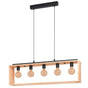 Eglo EU Famborough 5 Set Pendant E27 Black Wood 