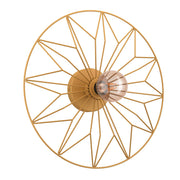 Eglo EU CASTANUELO Wall or Ceiling Light – Vintage Gold Steel Design, E27, Indoor Lighting